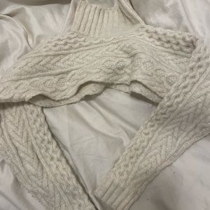 Zara cable knit arm sleeve warmer sweater